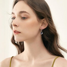 Filigree Earrings 925 Sterling Silver Black Onyx Dangle Drop Earrings Filigree Jewelry Gift for Women