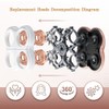 Women Legs Remover Replacement Heads，Compatible with Flawless Legs Shaver，2 Pack