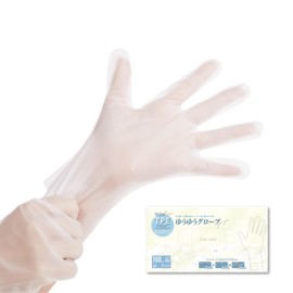 Nishikin Disposable Gloves, Large Capacity 100 Sheets x 4 Boxes, Medium Size TPE Gloves, Clear, Left & Right Use, Allergy Safe, Meets Food Sanitation Act, Food, Additives, etc