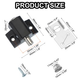 sourcing map Sliding Window Locks Push-in Sliding Window Security Lock with Keys, Sliding Door Keyed Locks for Up and Down Window, Horizontal Sliding Window Doors, Black 1 Set