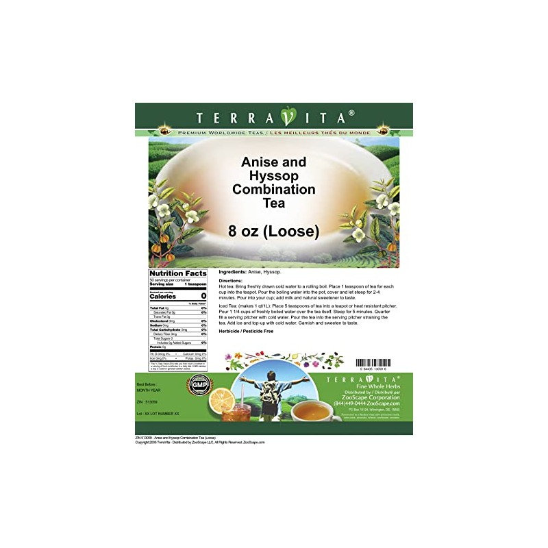 Anise and Hyssop Combination Tea (Loose) (8 oz, ZIN: 513059)