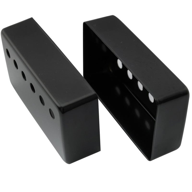 Musiclily Humbucker Pickup Cover Set for Electric Guitar, Black(Set of