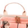 Pink Diaper Bag Backpack Multi Compartment Waterproof Large Capacity Travel