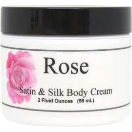 Rose Satin and Silk Cream, Body Cream, Body Lotion, 2 oz