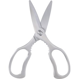 Takagi All Stainless Steel Kitchen Scissors, Dishwasher Safe, Boiled Disinfectable, Removable, Disassemblable, Open Lid, Guru Blade, R Blade Shape, Stainless Steel Shears, Kitchen Scissors, Rust