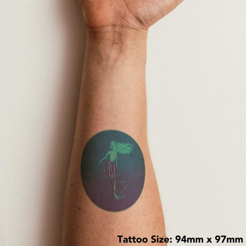 'Mystical Mermaid' Temporary Tattoo - Water Resistant, Skin-Safe, Non-Toxic Transfer