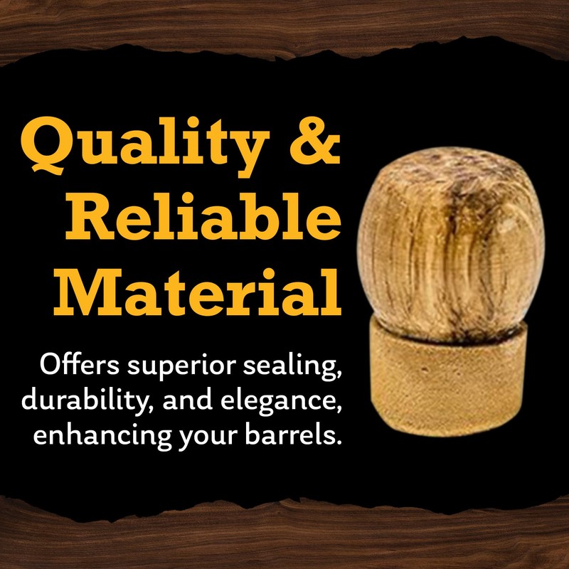 Red Head Barrels Wooden Oak Spigot and Bung Set, Small