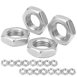 Ctyjia 30 PCS Hex Thin Nuts M8 Locking Nuts, 304 Stainless Steel Hex Nuts, Hardware Nuts for Lndustrial Construction Fasteners