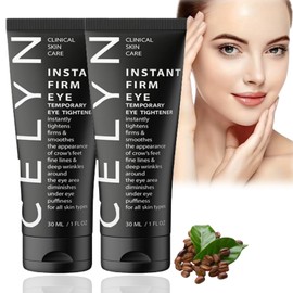 2PCS Celyn Instant Eye Tightener,Celyn Eye Bag Cream,Dark Circles Under Eye Treatment Women,Instant Firming Eye Cream,Under Eye Cream Fade Fine Lines,Tightens Eye Cream Anti Aging for Puffy Eyes