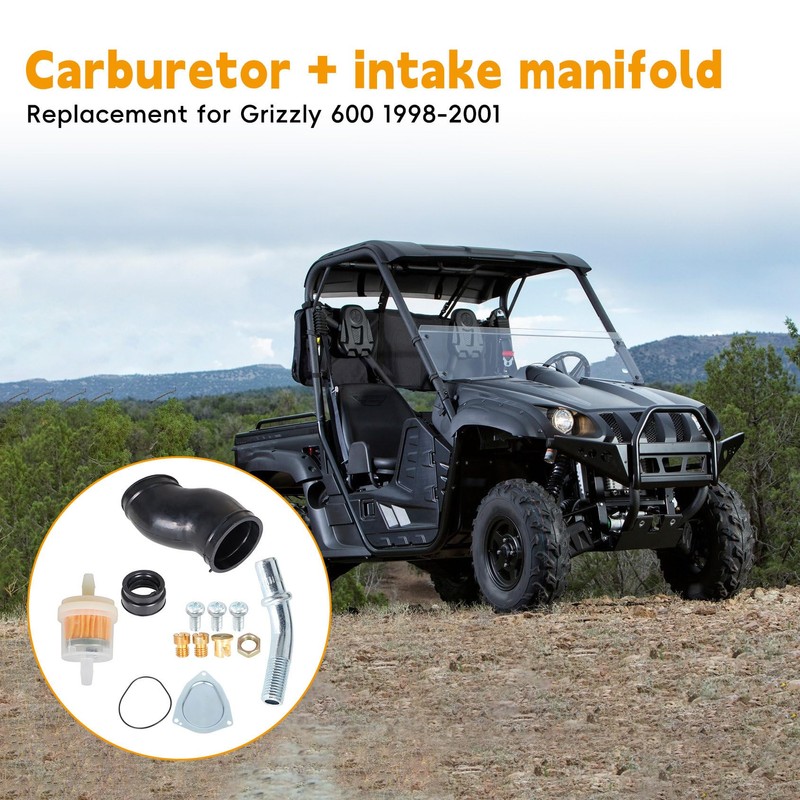 Carburetor and Intake Tube Boot Replacement for Grizzly 600 1998