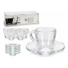 Vencort Juego De 6 Tazas Con Plato Aqua Para Expresso