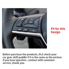 HIBEYO 2021 for altima Nissan Paddle Shifter Extensions Metal Steering Wheel Paddle Shifter 2020 for Nissan Altima paddle shifters Trim Cover Interior Decoration Accessories Aluminum Alloy Black