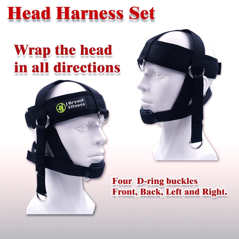 J Bryant Adjustable Neck Harness Head Strap for Weight Lifting