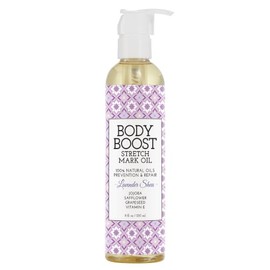 Body Boost Lavender Vanilla Stretch Mark Oil 8oz, Pregnancy and Nursing Safe Skin Care