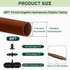50Ft 1/4 Inch Hydroponics Dripline Hose, Drip Irrigation Tube with