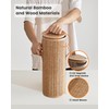 WAOHANAZ Bamboo Toilet Paper Storage Basket with Lid & Handle