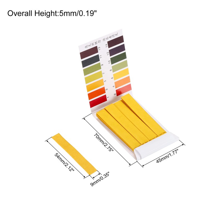PATIKIL 3Pcs PH Test Strips 1-14 80 Indicator Papers Litmus