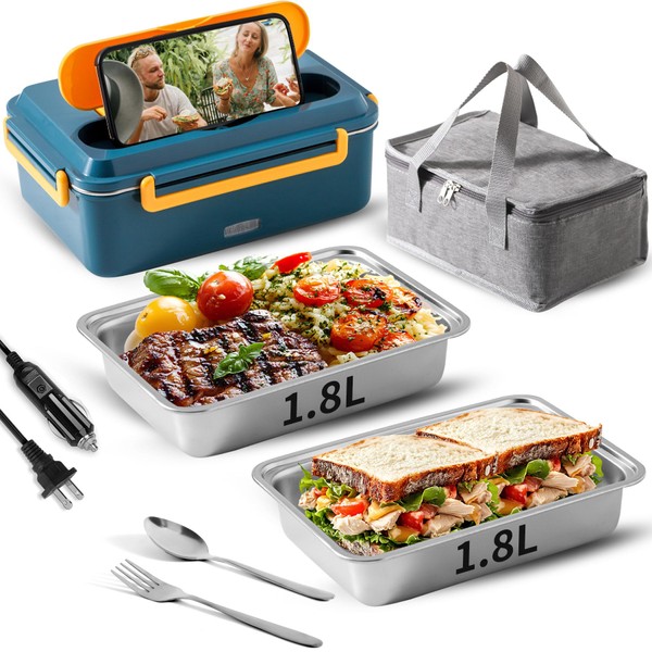 Meng Ke'en Adult Electric Lunch Box Heating Bento Box 1.8L
