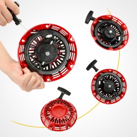 HIAORS GX160 Pull Start Assembly Recoil Starter Cup for GX200 GX160 GX120 6.5HP 5.5HP 4.0HP 28400-ZH8-013YA 28400-Z4M-305ZB 28400-Z0T-003ZB Engine Parts with Replacement Pull Cord Rope