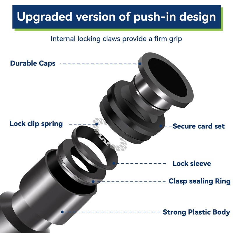 YAIRMIS 10 Pack 1/4" Drip Universal Straights Fitting Connectors, Quick