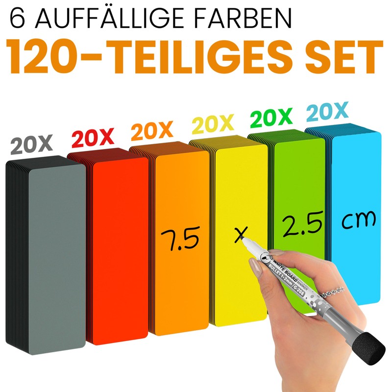 ATWAM 120 Magnetic Strips Writeable – 75 x 25 mm