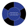 nuveti 24/31/47/55 inch Round Poker Mat for Texas Holdem |