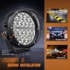 Nilight 7Inch Round LED Offroad Driving Lights DRL 2PCS Spot
