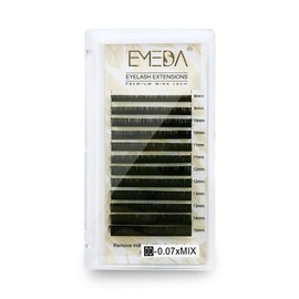 EMEDA Silk False Eyelashes Extensions 0.07 mm Mix J B C D Curl Individual Eyelashes 8-15 mm Faux Mink Eyelash Extension for Salon Use