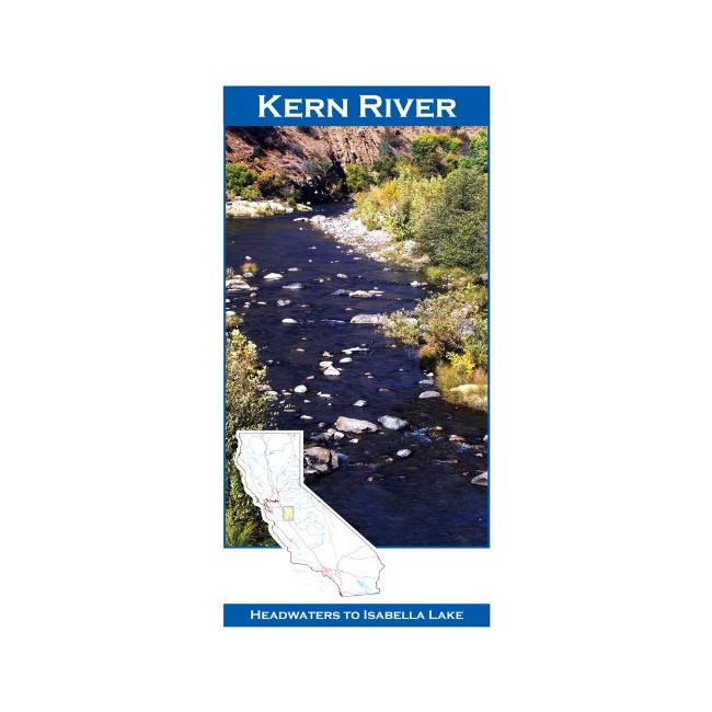 Kern River 11x17 Fly Fishing Map