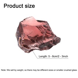 sourcing map Fire Glass for Fire Pit, 0.9 Pounds High Luster Reflective Tempered Glass Rocks for Natural Propane Fireplace, 5-8cm, Purple