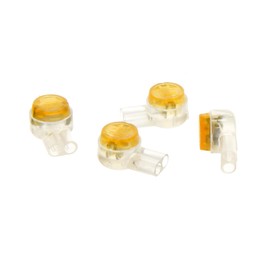Ideal Electrical 86-955 IDC UY2 Butt Splice Jellybean Connector, 2 Wire Butt Connectors for 19-26 AWG Solid Copper Single-Conductor Wire, Yellow, (100 Pack)