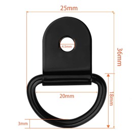 20 Stück Zurrösen, D Aufbauring Zurröse 36x25mm, Zurrösen für Anhänger Edelstahl mit Last 100KG für Ladungssicherung in Ladungssicherung inAnhänger, PKW, Trucks, Kajak, Elektrowerkzeuge(Schwarz)