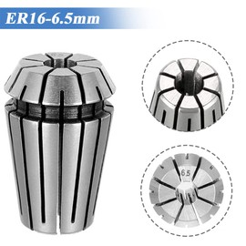 Mesee 1/4 Inch Shank Router Collet Extension Rod with 6.5mm ER16 Spring Collet, Trimming Engraving Machine Extender Chuck Adapter Holder Set for Woodworking Milling Bit Lathe Tool