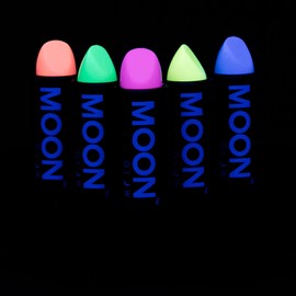 Moon Glow - Blacklight Neon UV Lipstick 0.16oz Pastel Set of 5 colors – Glows brightly under Blacklights/UV Lighting!