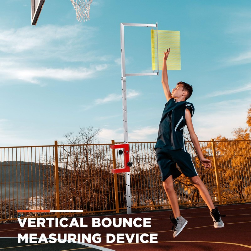 Saysurey Wall Mounted Vertical Jump Measurement Tool, 2.29-3.92ft Adjustable Height