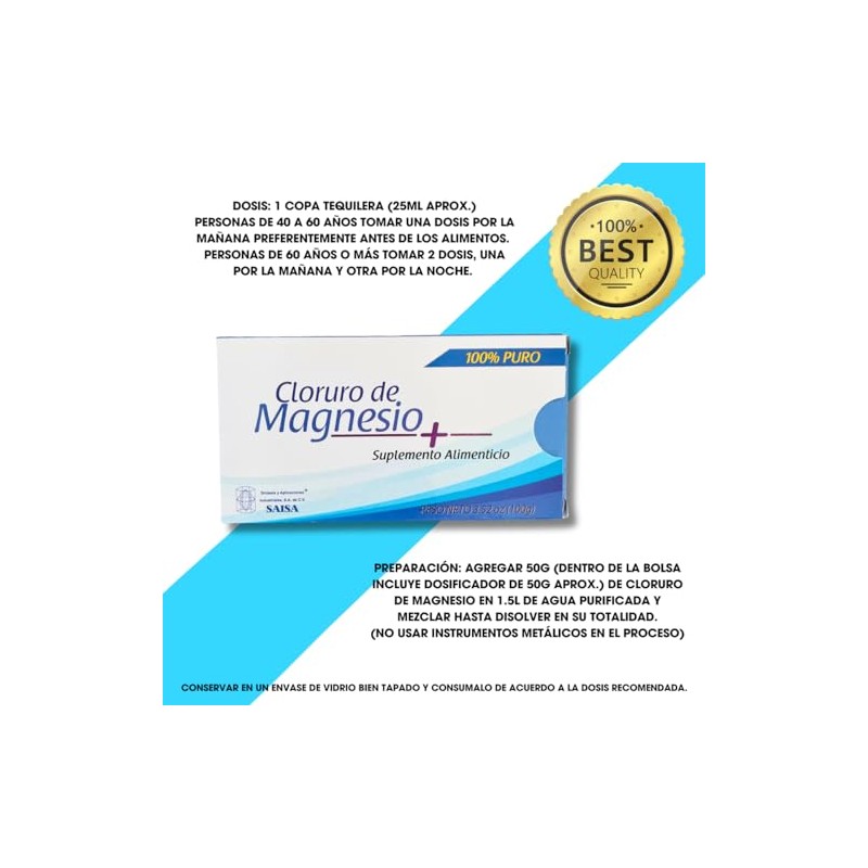 Cloruro De Magnesio Caja Con 2 Sobres De 50 G