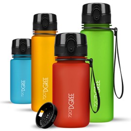 720°DGREE softTouch ‘uberBottle’, Children's Water Bottle 350 ml + Sieve, Leak-Proof, BPA-Free Bottle for Kindergarten, School, Girls & Boys from 3 Years, Small Water Bottle, Lightweight, Shockproof