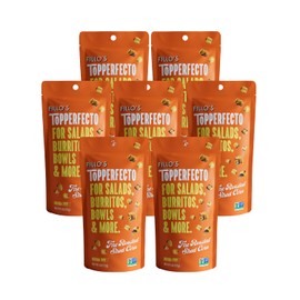 Fillo’s ToPPERFECTO Fire Roasted Street Corn - Pack of 7 - Mexican-Style Elote-Inspired Salad Topper with Roasted Corn, Peppers & Spices – Ready-to-Eat, Non-GMO, All-Natural, Perfect for Tacos, Bowls & Salads