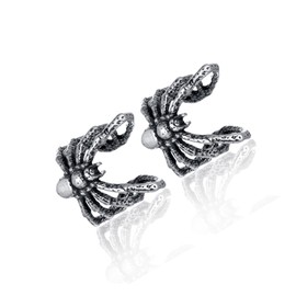 BIYONGDE Vintage Spider Ear Cuff Ear Clip Non-Piercing Clip On Earrings Stainless Steel Biker Gothic, 2pcs