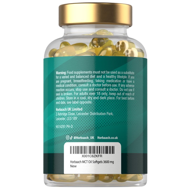 Horb?ach MCT Oil Capsules 3600mg | C8 & C10 |