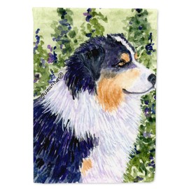Caroline's Treasures SS8737GF Australian Shepherd Garden Flag Mailbox Flag Decorative Yard Flag Banner Outside Patio Artwork Yard Flower Beds, Garden Size, Multicolor