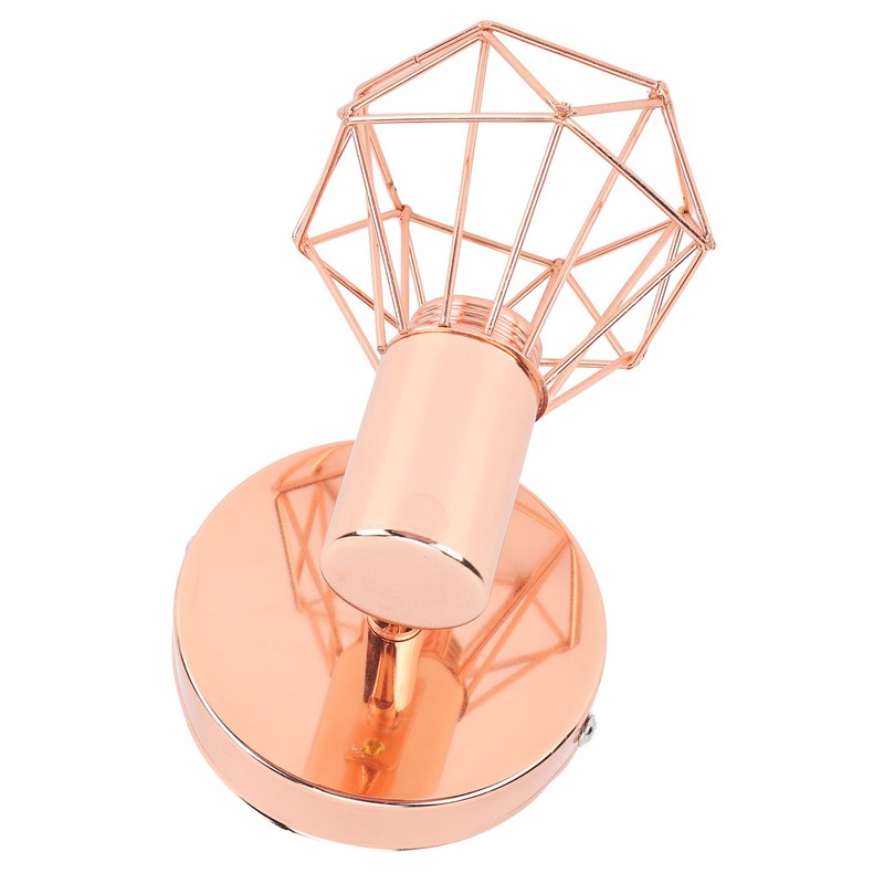 Swing Arm Wall Lamp 350 Degree Rotary Cage Shade Iron