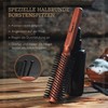 lampox Men's Round Brush, Beard Brush, Beard Comb, Hair Brush