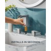 FORIOUS Bathroom Faucets 3 Hole Brushed Nickel, Waterfall 8 Inch