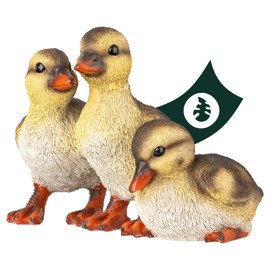 VERDOBA Ducklings Figures Garden - Garden Pond Decoration - Life-Size Figures for Pond Decoration - Weatherproof Duck Decoration Made of Polyresin for the Pond
