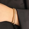 TRUMIGA Pulsera de Oro para Mujer, Pulsera Apilada de Doble