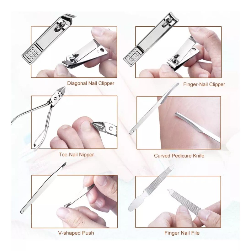 Yougai Set De Manicura Yougai 18 Piezas De Acero Inoxidable