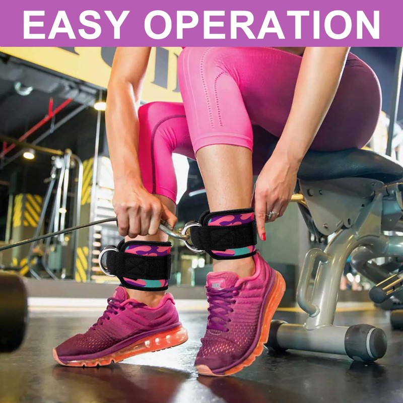 Cable Kickback Ankle Strap and Ankle Straps,Gym Straps, Padded 48cm