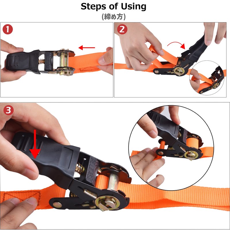 Azarxis Load Tightening Belt, Ratchet Type Belt, Load Tightening Machine,