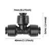 30 Pack Quick Connect 1/4" Drip Irrigation Tee Connectors, Universal